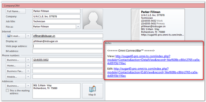 companionlink outlook categorize contacts