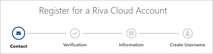 Riva Cloud. Register for a Cloud Account.